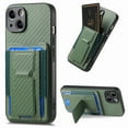 thumbnail image 1 of Allytechgroup Cards Holder Wallet Case for Apple iPhone 8 Plus/7 Plus, RFID Blocking Slim Fit Kickstand Bumper Shockproof Anti-Fingerprint Protective Phone Case for Women Men, Green, 1 of 9