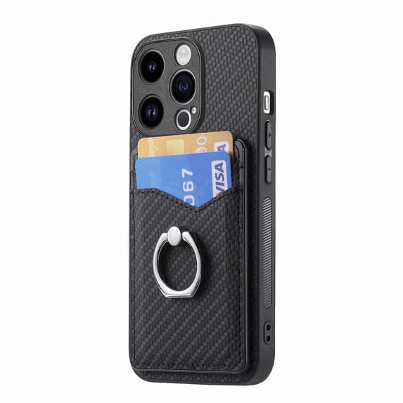 Allytechgroup Cards Holder Stand Leather Slim Fit Wallet Cell Phone Case for Apple iPhone 8 Plus/7 Plus, Black