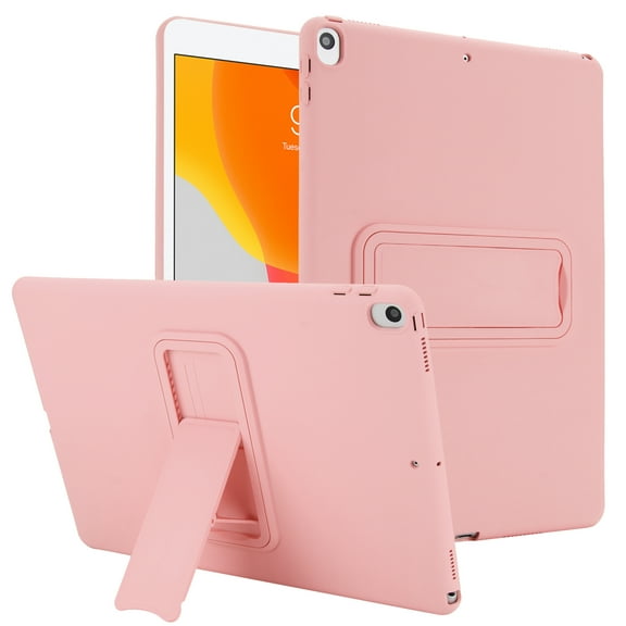 Allytechgroup Case for 10.5” iPad Air 3rd Gen 2019 / iPad Pro 2017 with Shock-Absorbent TPU, Hard PC Back Cover Kickstand Precise Cutouts and Cleaning Cloth + Stylus in Random Color, Pink