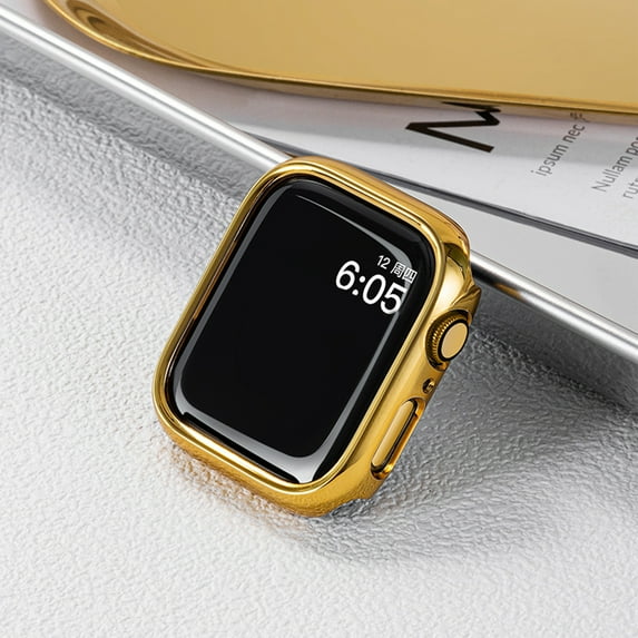 Allytechgroup Case for Apple Watch Series 3/Series 2/Series 1 42mm, Hard Shell Bumper Anti-Scratch Protective (No Screen Protector) Case Cover for Apple Watch Series 3 2 1 42mm, Gold
