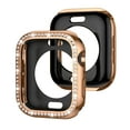 thumbnail image 1 of Allytechgroup Case for Apple Watch Series 6/5/4/SE 44mm, Bling Sparkly Diamond Rhinestones Support Wireless Charging No Screen Protector Shnockproof Case for iWatch Series 6/5/4/SE 44mm, Rosegold, 1 of 6