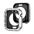 thumbnail image 1 of Allytechgroup Case for Apple Watch Series 9/8/7 45mm, Bling Sparkly Diamond Rhinestones Support Wireless Charging No Screen Protector Shnockproof Case for iWatch Series 9/8/7 45mm, Silver, 1 of 6