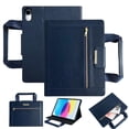 thumbnail image 1 of Allytechgroup Case for Apple iPad 9th 8th 7th Gen 2021/2020/2019, PU Leather Business Portfolio Tablet Cover with Handle Zipper Pocket Auto Wake/Sleep, Stand Function Bag Case for iPad 10.2",Blue, 1 of 7
