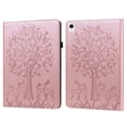 thumbnail image 1 of Allytechgroup Case for Apple iPad Air 11 Inch M3 M2 2025/2024/ iPad Air 5th 4th Gen 10.9", PU Leather Shockproof Flip Cover with Tree & Deer Pattern, Stand Feature & Elastic Band, Rosegold, 1 of 10