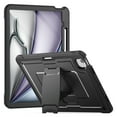 thumbnail image 1 of Allytechgroup Case for Apple iPad Air 13 Inch M2 2024 with Pencil Holder/ Support Pencil 2nd & Magnetic Attachment Wireless Charging Kickstand Hard PC + Soft TPU Shockproof Stand Rugged Cover, Black, 1 of 12