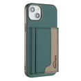 thumbnail image 1 of Allytechgroup Case for Apple iPhone 15, 2-in-1 Detachable Card Holder Magnetic RFID Blocking Wallet Shell [Compatible with MagSafe] Stand PU Leather Cover with Credit Card Slots/Cash Slots, Green, 1 of 13