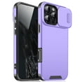 thumbnail image 1 of Allytechgroup Case for Apple iPhone 15 Plus, Include 1x Screen Protector Sliding Camera Lens Protector Heavy Duty Shockproof Anti-Scratch Slim Fit Phone Case for Women Men, Purple, 1 of 9