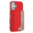 thumbnail image 1 of Allytechgroup Case for Apple iPhone 16, 2-in-1 Detachable Card Holder Magnetic RFID Blocking Wallet Shell [Compatible with MagSafe] Stand PU Leather Cover with Credit Card Slots/Cash Slot, Red, 1 of 13
