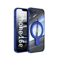 thumbnail image 1 of Allytechgroup Case for Apple iPhone 16e [Compatible with MagSafe], 360° Rotatable Invisible Magnetic Ring  Stand [Camera Lens Protector] Military-Grade Plating Clear Shockproof Phone Cover, Darkblue, 1 of 7