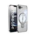 thumbnail image 1 of Allytechgroup Case for Apple iPhone 16e [Compatible with MagSafe], 360° Rotatable Invisible Magnetic Ring  Stand [Camera Lens Protector] Military-Grade Plating Clear Shockproof Phone Cover, Silver, 1 of 7