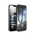 thumbnail image 1 of Allytechgroup Case for Apple iPhone 16e [Compatible with MagSafe], 360° Rotatable Invisible Magnetic Ring  Stand [Camera Lens Protector] Military-Grade Plating Clear Shockproof Phone Cover, Gray, 1 of 7
