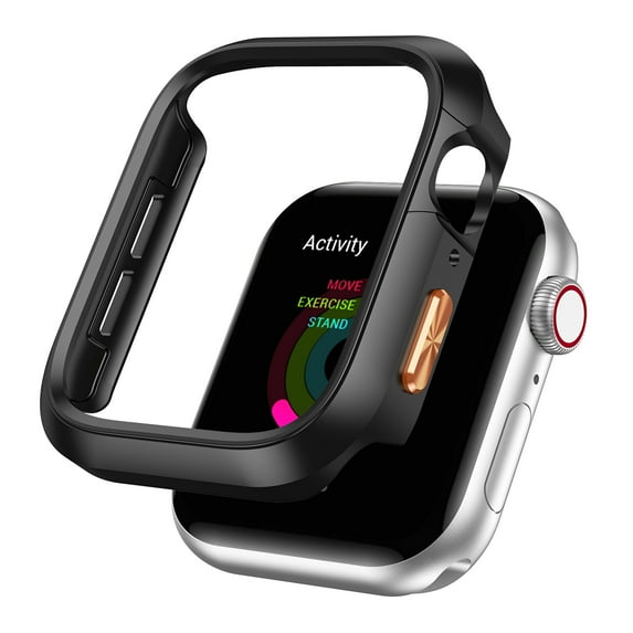 Allytechgroup Case Compatible with Apple Watch Series 6/5/4/SE 40mm, Support Wireless Charging Shockproof Cover for iWatch Series 6/5/4/SE 40mm for Women Men, Black