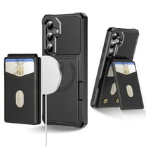 Allytechgroup Case Compatible with Mag-safe for Samsung Galaxy A36 5G,RFID Blocking 2 in 1 Detachable PU Leather Magnetic Wallet Case with Credit Card Slots Kickstand Shockproof Cover, Black