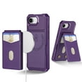thumbnail image 1 of Allytechgroup Case Compatible with Mag-safe for iPhone 16e,RFID Blocking 2 in 1 Detachable PU Leather Magnetic Wallet Case with Credit Card Slots Kickstand Shockproof Cover, Purple, 1 of 7