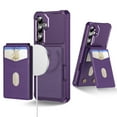 thumbnail image 1 of Allytechgroup Case Compatible with Magsafe for Samsung Galaxy S24,RFID Blocking 2 in 1 Detachable PU Leather Magnetic Wallet Stand Case with Credit Card Slots Holder Kickstand Shockproof Cover,Purple, 1 of 8