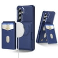 thumbnail image 1 of Allytechgroup Case Compatible with Magsafe for Samsung Galaxy S25+ Plus, RFID Blocking 2 in 1 Detachable PU Leather Magnetic Wallet Case with Card Slots Holder Kickstand Shockproof Cover, Darkblue, 1 of 8