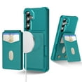 thumbnail image 1 of Allytechgroup Case Compatible with Magsafe for Samsung Galaxy S25 Ultra,RFID Blocking 2 in 1 Detachable PU Leather Magnetic Wallet Case with Credit Card Slots Holder Kickstand Shockproof Cover, Green, 1 of 8