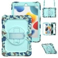 thumbnail image 1 of Allytechgroup Case Compatible with iPad 10.2 Inch 2021/2020/2019, for iPad 9th/8th/7th Generation Case, Built-in Screen Protector & Shoulder Strap & Wrist Strap Shockproof Back Cover Bumper, Blue, 1 of 8