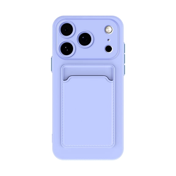 Allytechgroup Case Compatible with iPhone 17 Pro, [Card Holder] [Soft TPU] [Ultra Slim & Lightweight] Shockproof Anti-Fingerprint Case for iPhone 17 Pro, Purple