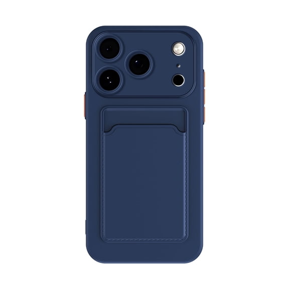 Allytechgroup Case Compatible with iPhone 17 Pro Max, [Card Holder] [Soft TPU] [Ultra Slim & Lightweight] Shockproof Anti-Fingerprint Case for iPhone 17 Pro Max, Darkblue