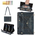 thumbnail image 1 of Allytechgroup Case for Galaxy Tab S10 Plus/S9 Plus/S8+/S7 FE/S7+ 12.4", PU Leather Folio Business Stand Smart Cover Pen Holder Hand Strap Protective Wallet Bag Case, Blue, 1 of 10