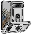 thumbnail image 1 of Allytechgroup Case for Google Pixel 10 /10 Pro, Military Grade Protection Shockproof Cover with Metal Rotatable Ring Stand, Magnetic Car Mount Holder Case for Google Pixel 10 /10 Pro, Silver, 1 of 6