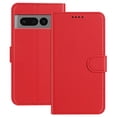 thumbnail image 1 of Allytechgroup Case for Google Pixel 7 Pro with Credit Card Slot, Slim Luxury PU Rugged Non-Slip Grip Shockproof Bumper Full Body Protective Cover Men Women Phone Case for Google Pixel 7 Pro, Red, 1 of 9