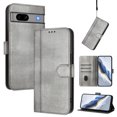thumbnail image 1 of Allytechgroup Case for Google Pixel 7A with Credit Card Slot, RFID Blocking PU Leather Flip Wallet Stand Phone Case with Lanyard Shockproof and Anti-Scratch Cover for Google Pixel 7A, Gray, 1 of 6