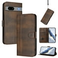 thumbnail image 1 of Allytechgroup Case for Google Pixel 7A with Credit Card Slot, RFID Blocking PU Leather Flip Wallet Stand Phone Case with Lanyard Shockproof and Anti-Scratch Cover for Google Pixel 7A, Brown, 1 of 6