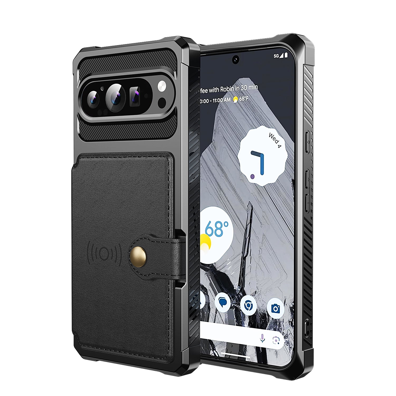 Allytechgroup Case for Google Pixel 9 Pro XL, Flip Card Pocket Feature