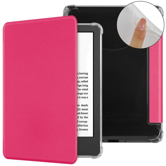 Allytechgroup Case for Kindle Paperwhite 7" 12th Gen 2024,Slim Shockproof Protective Cover Flip Tablet Case with Auto Sleep/Wake for Kindle Paperwhite 7" 12th Generation (2024 Released), Rose
