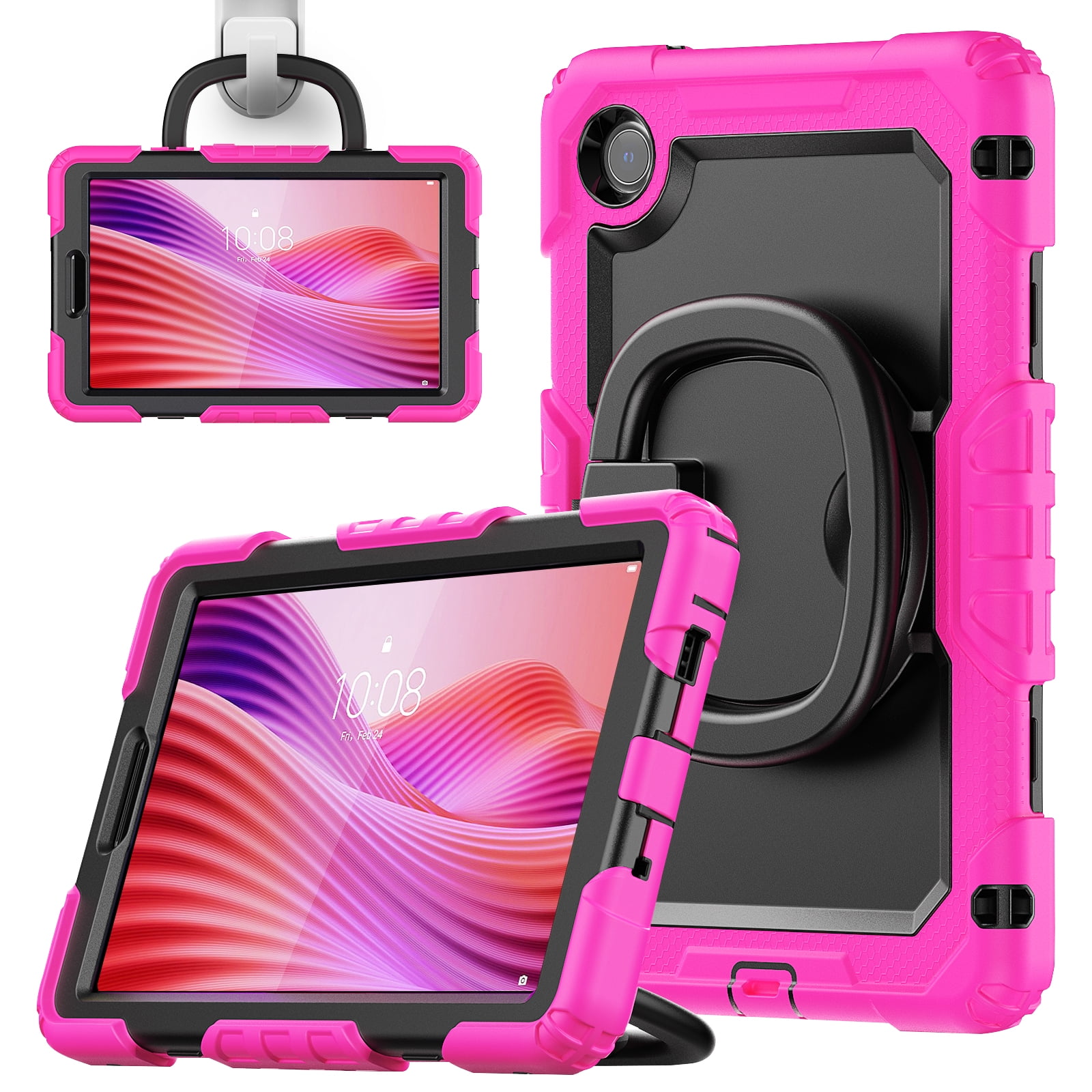 DayQiQiPu Custodia Per Lenovo Tab One/Tab K9 8.7'' – Cover In PU Con Portafoglio, Supporto E Motivo Panda Tè Latte