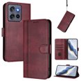 thumbnail image 1 of Allytechgroup Case for Motorola G Stylus 5G (2025) with Credit Card Slot, RFID Blocking PU Leather Flip Wallet Stand Phone Case with Lanyard Shockproof and Anti-Scratch Cover for Women Men, Winered, 1 of 6