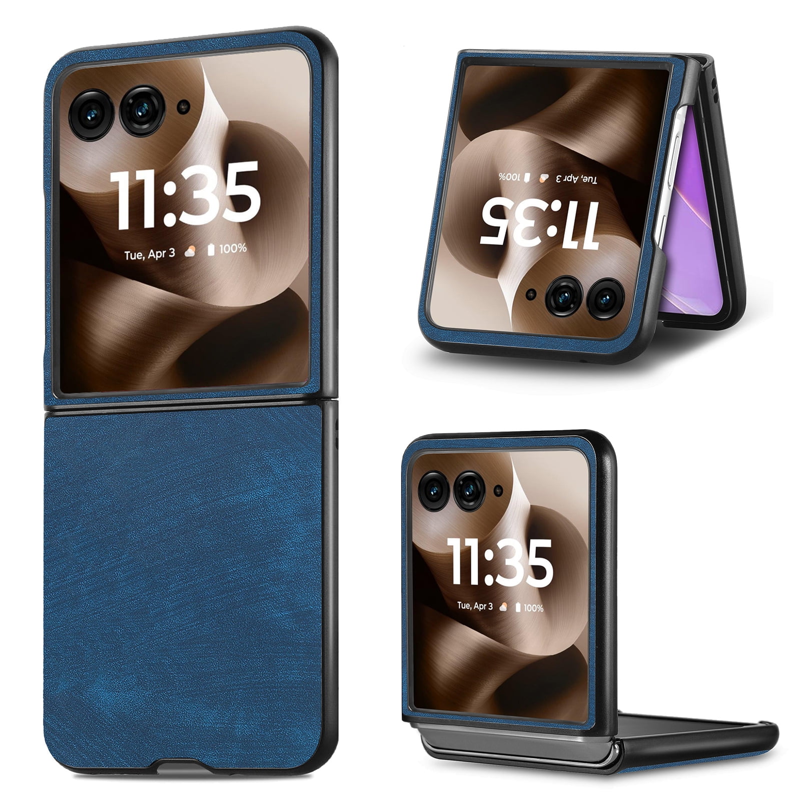 Allytechgroup Case for Motorola Razr+ 2024, PU Leather Shell Compatible ...