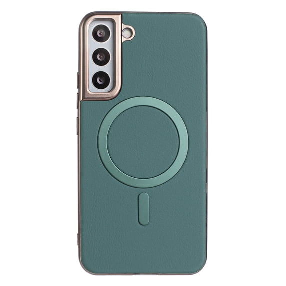 Allytechgroup Case for Samsung Galaxy A26 5G, Compatible with MagSafe Slim Leather Magnetic Back Cover with Wireless Charging, Shockproof Anti-Scratch Protective Phone Case for Men & Women,Green