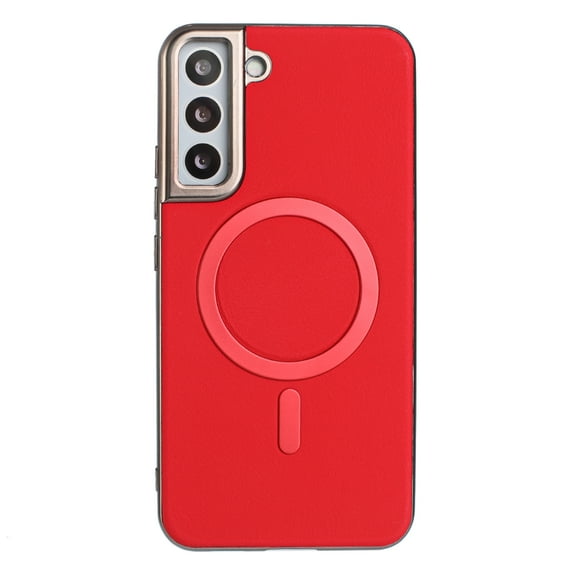 Allytechgroup Case for Samsung Galaxy A26 5G, Compatible with MagSafe Slim Leather Magnetic Back Cover with Wireless Charging, Shockproof Anti-Scratch Protective Phone Case for Men & Women,Red