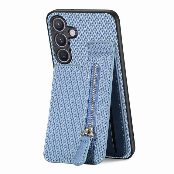 Allytechgroup Case for Samsung Galaxy A26 5G with Credit Card Slot, RFID Blocking PU Leather Wallet Phone Case with Kickstand Shockproof Military Grade Drop Protection for Women Men, Blue
