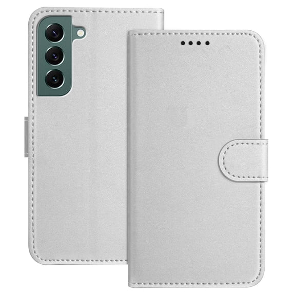 Allytechgroup Case for Samsung Galaxy A26 5G with Credit Card Slot, Slim PU Rugged Non-Slip Grip Shockproof Bumper Full Body Protective Cover Men Women Phone Case for Galaxy A26 5G, Silver