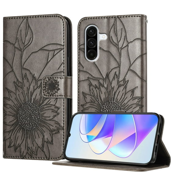 Allytechgroup Case for Samsung Galaxy A36 5G with Credit Card Slot, PU Leather RFID Blocking Flip Wallet Phone Case Stand Shockproof Protective Back Cover for Samsung Galaxy A36 5G, Gray