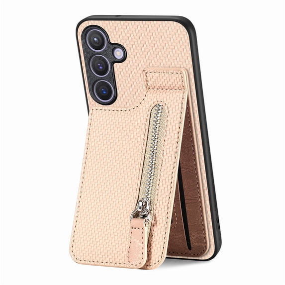Allytechgroup Case for Samsung Galaxy A55 with Credit Card Slot, RFID Blocking PU Leather Wallet Phone Case with Kickstand Shockproof Military Grade Drop Protection for Women Men, Khaki