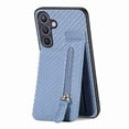 thumbnail image 1 of Allytechgroup RFID Blocking Credit Card Slot Kickstand Shockproof PU Leather Wallet Cell Phone Case for Samsung Galaxy A55, Blue, 1 of 8