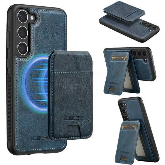 Allytechgroup Case for Samsung Galaxy S20 FE, 2 In 1 Wallet Stand Case with Detachable Card Holder Support Wireless Charging Shockproof Magnetic Back Cover for Samsung Galaxy S20 FE, Blue