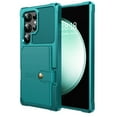 thumbnail image 1 of Allytechgroup Case for Samsung Galaxy S21 Ultra, Flip Card Pocket Feature Magnetic Car Mount Shockproof Anti-drop Heavy Duty Protective Case for Samsung Galaxy S21 Ultra 2024, Green, 1 of 7