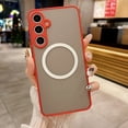 thumbnail image 1 of Allytechgroup Case for Samsung Galaxy S21 Women Men, Support Wireless Charging Slim Fit Phone Case Shockproof Protective Magnetic Back Cover for Samsung Galaxy S21, Red, 1 of 7
