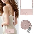 thumbnail image 1 of Allytechgroup Case for Samsung Galaxy S22, RFID Blocking PU Leather Wallet Flip Case with Cards Holder Crossbody Shoulder Strap Shockproof Multi-functional Phone Case for Galaxy S22, Pink, 1 of 6
