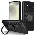 thumbnail image 1 of Allytechgroup Case for Samsung Galaxy S24 with 1 Pack Screen Protector, 360° Rotatable Magnetic Ring Stand - Compatible with MagSafe Military-Grade Protection Slim Fit Cover for Women Men, Black, 1 of 11