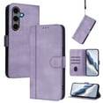 thumbnail image 1 of Allytechgroup Case for Samsung Galaxy S24 with Credit Card Slot, RFID Blocking PU Leather Flip Wallet Stand Phone Case with Lanyard Shockproof and Anti-Scratch Cover for Samsung Galaxy S24, Purple, 1 of 6