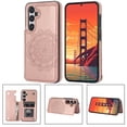 thumbnail image 1 of Allytechgroup Case for Samsung Galaxy S24 FE with Credit Card Slot, RFID Blocking PU Leather Slim Stand Shell Anti-shock Military Grade Drop Protection for Samsung Galaxy S24 FE, Rosegold, 1 of 7
