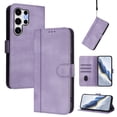 thumbnail image 1 of Allytechgroup Case for Samsung Galaxy S24 Ultra with Credit Card Slot, RFID Blocking PU Leather Flip Wallet Stand Phone Case with Lanyard Shockproof and Anti-Scratch Cover, Purple, 1 of 6