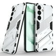 thumbnail image 1 of Allytechgroup Case for Samsung Galaxy S25+, Built-in Invisible Kickstand, Camera Screen Protection, Slim Lightweight Four Corners Drop Protection Shockproof Rugged PC Back Case, Silver, 1 of 8